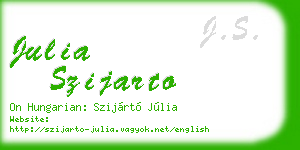 julia szijarto business card